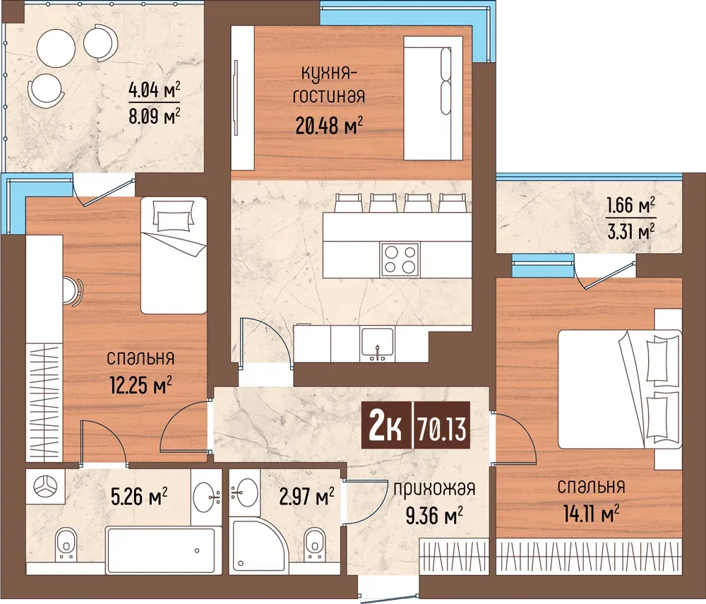 2-комнатная