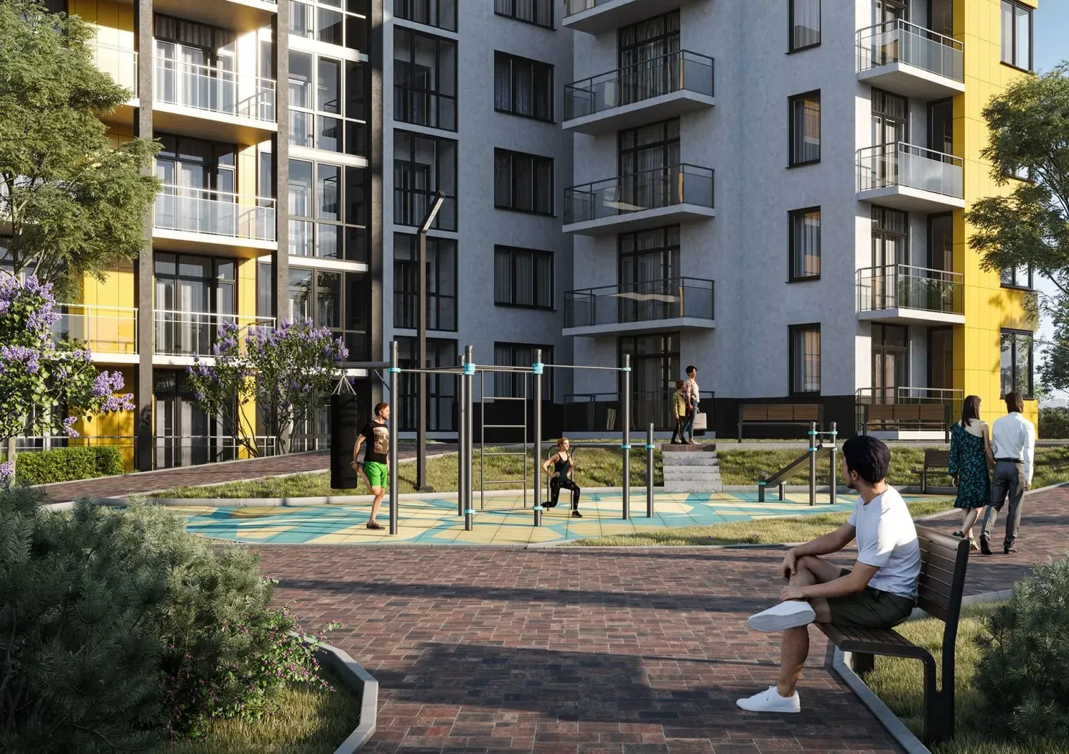 3 спортивных площадки